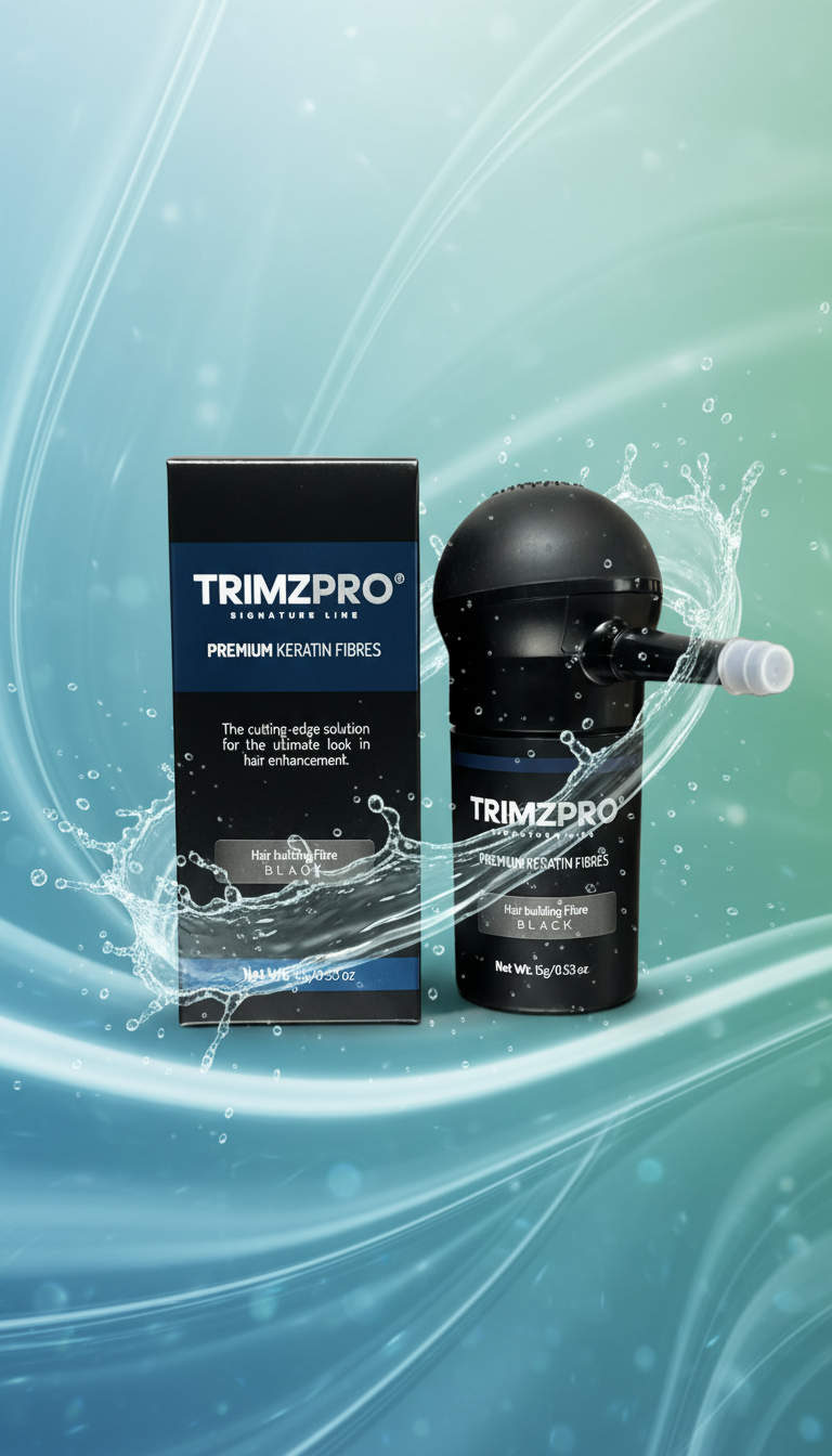  Trimzpro Signature Keratin Hair Fibres (14g, Available in 10 Shades) – Instant Volumizer & Concealer for Thinning Hair | Lock-In Technology for Seamless Blend & All-Day Hold | Natural Hair Thickener for Men & Women